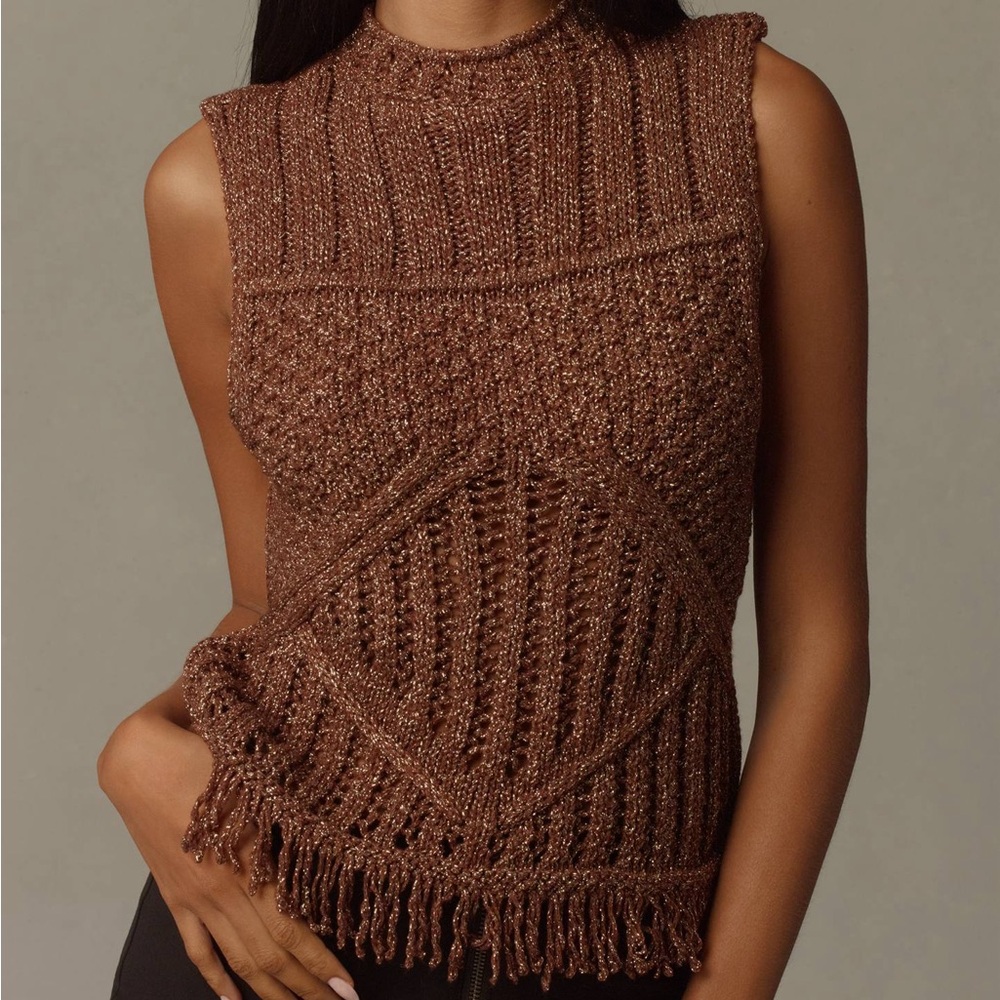 NWT Anthropologie Pilcro Fringe Sweater Tank